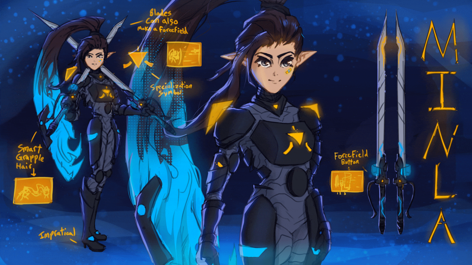 Minla Character Design Sheet